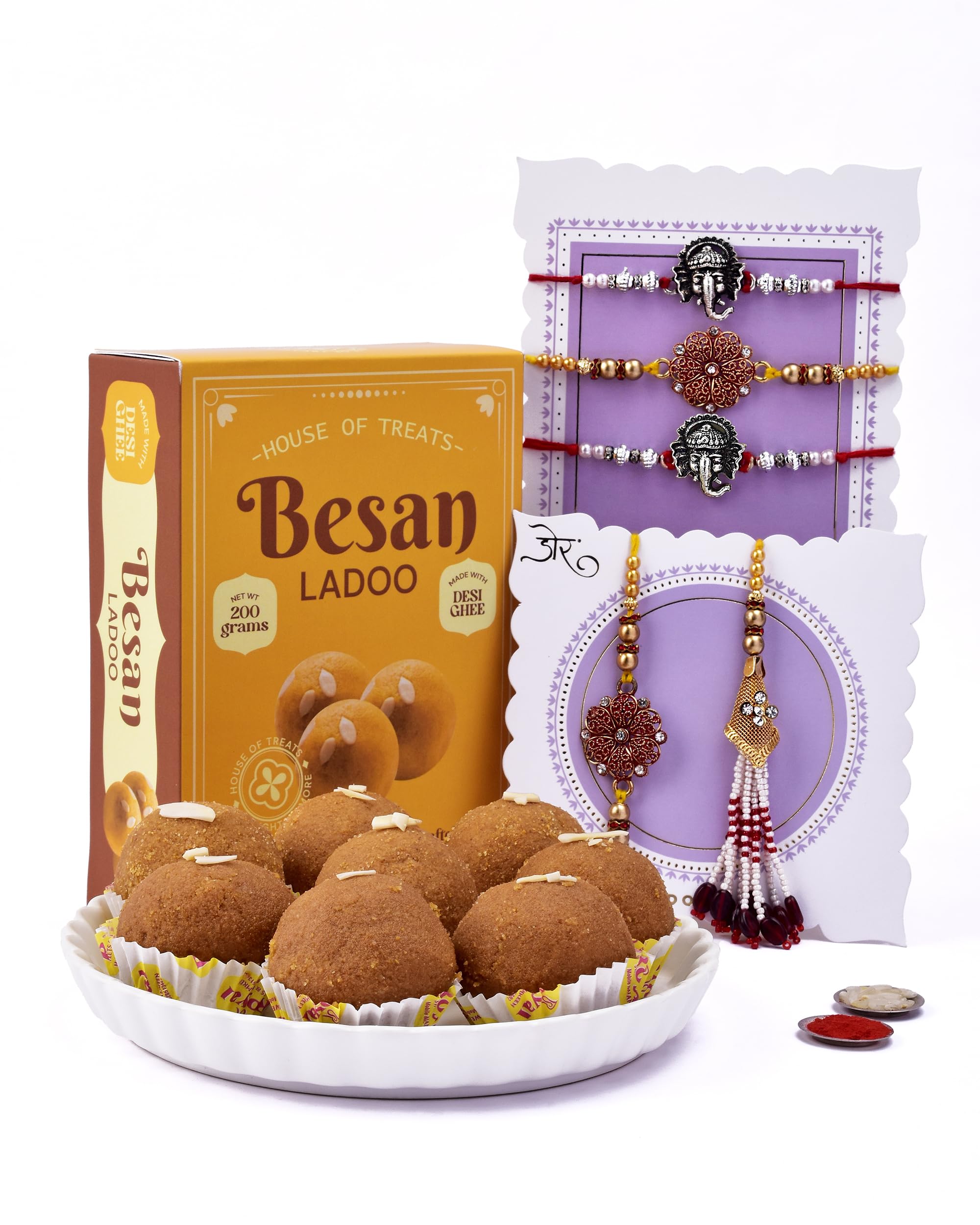 Rakhi For Brother With Sweets Rakhi Set Of 5 Rakhi With Sweet Rakhi With Gift Rakhi With Sweets Rakhi With Sweets For Brother Rakhi For Brother Besan Laddoo Sweets 200G Ganesha Rakhi Set Of 5 (B0CBCVSH3N) Amazon Price History, Amazon Price Tracker