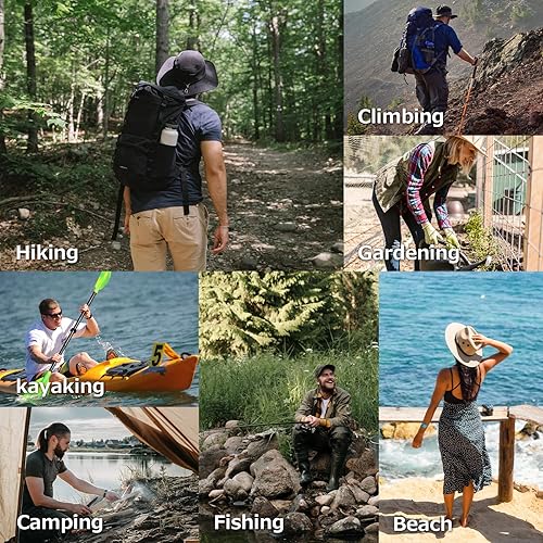 Miniatura 6 de Surblue Sombrero de ala ancha con protección solar UV para pesca, senderismo, camping