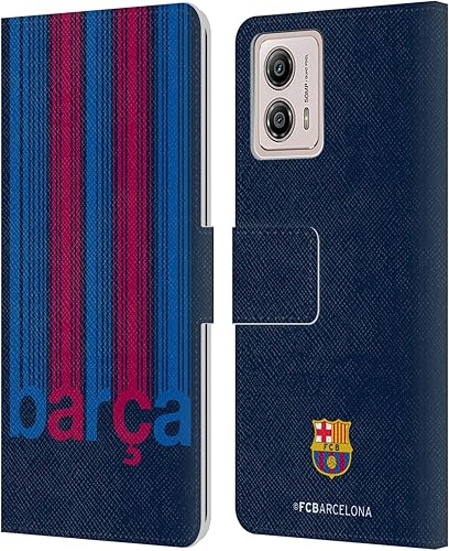 Head Case Designs Officially Licensed FC Barcelona Barca Campions Leather Book Wallet Case Cover Compatible with Motorola Moto G53 5G
