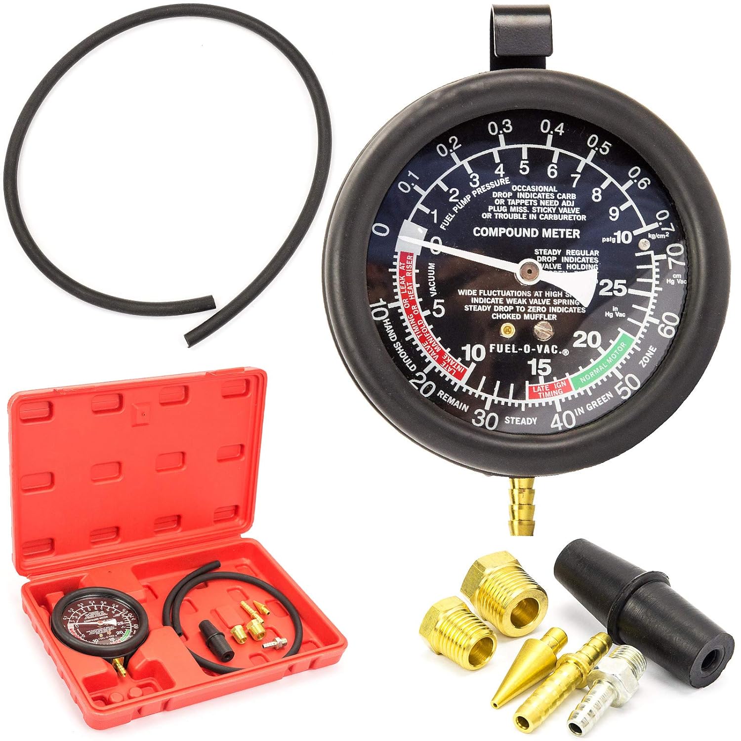 BOOMSTART Vakuumtester Set - Druckmesser Für Kraftstoffpumpen