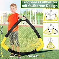 Happy Jump Pop-Up összecsukható futballkapu - 120x90 cm, fekete-sárga 4