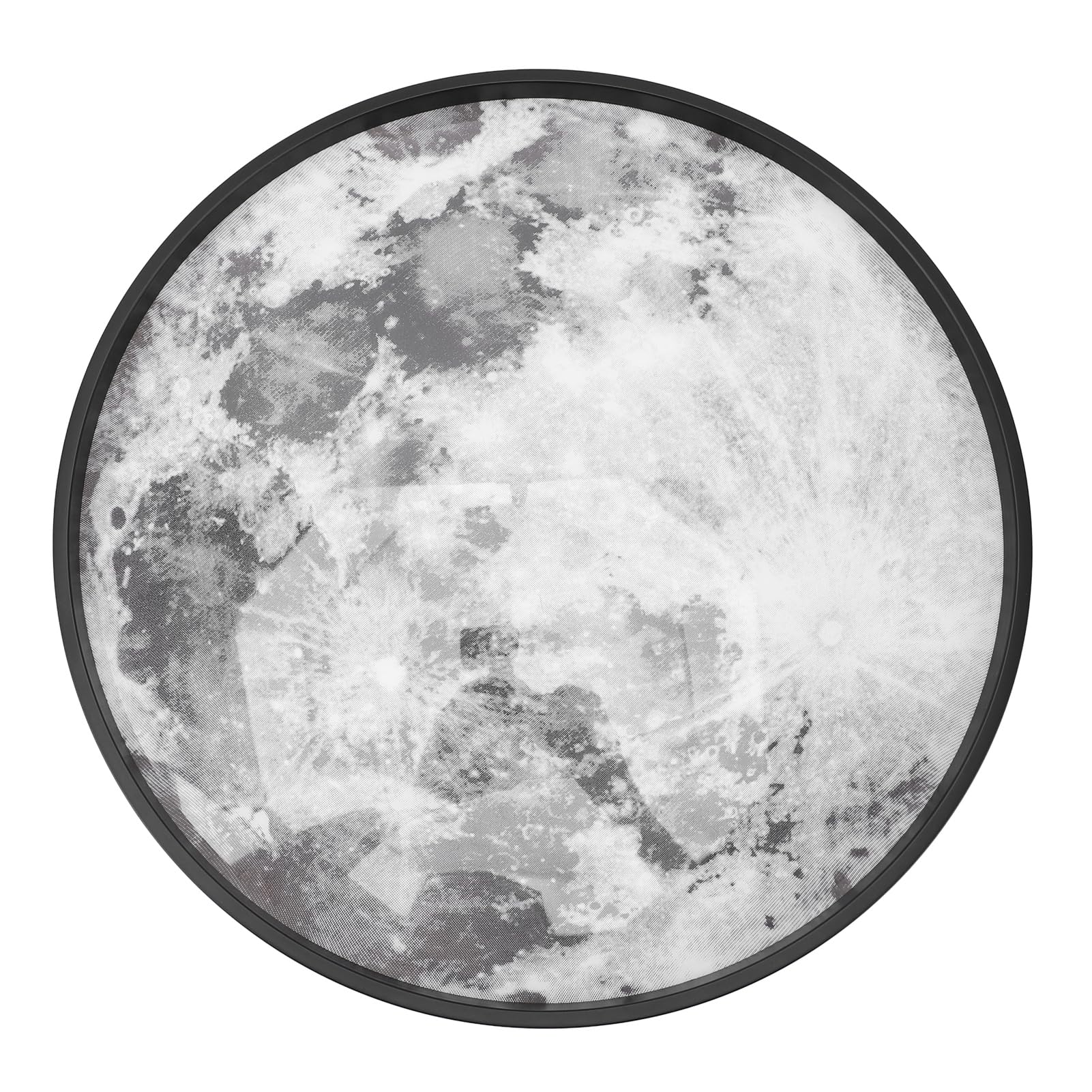 Sufitowa Moon, Funkcja Pamięci z możliwością Płynnego Przyciemniania, Sufitowa do Montażu Podtynkowego, LED z aplikacją i Pilotem do Sypialni, Kuchni, Salonów (BLACK)
