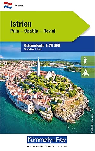 Kümmerly+Frey Outdoorkarte Istrien 1:75.000: Mit Pula, Opatija und Roviaj. Touren für Wanderer, Biker und mehr! Wetterfest und leicht lesbar: 738