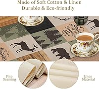 Vista 34 de Camino de mesa de mediados de siglo, moderno patrón atómico absctract geométrico retro de los años 1950 y 1960 S para decoración de mesa del hogar