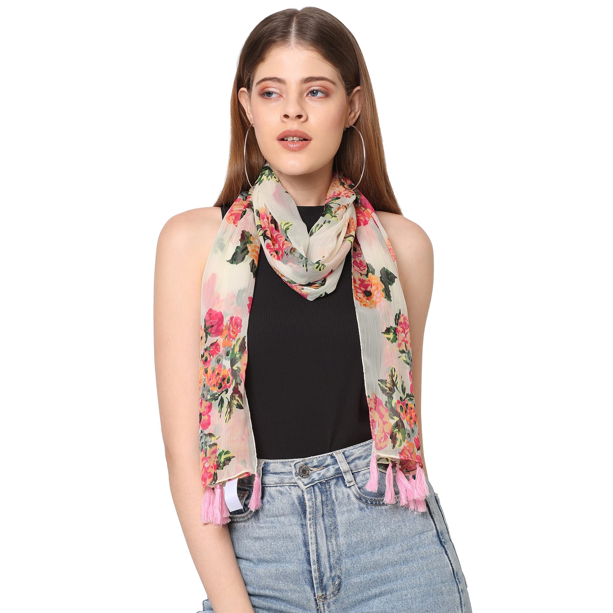 SAHIL SCARF Premium Multicolor Scarf Lightweight & Comfortable for All Seasons Combo of 5 (180x55cm) - Image 6 thumbnail