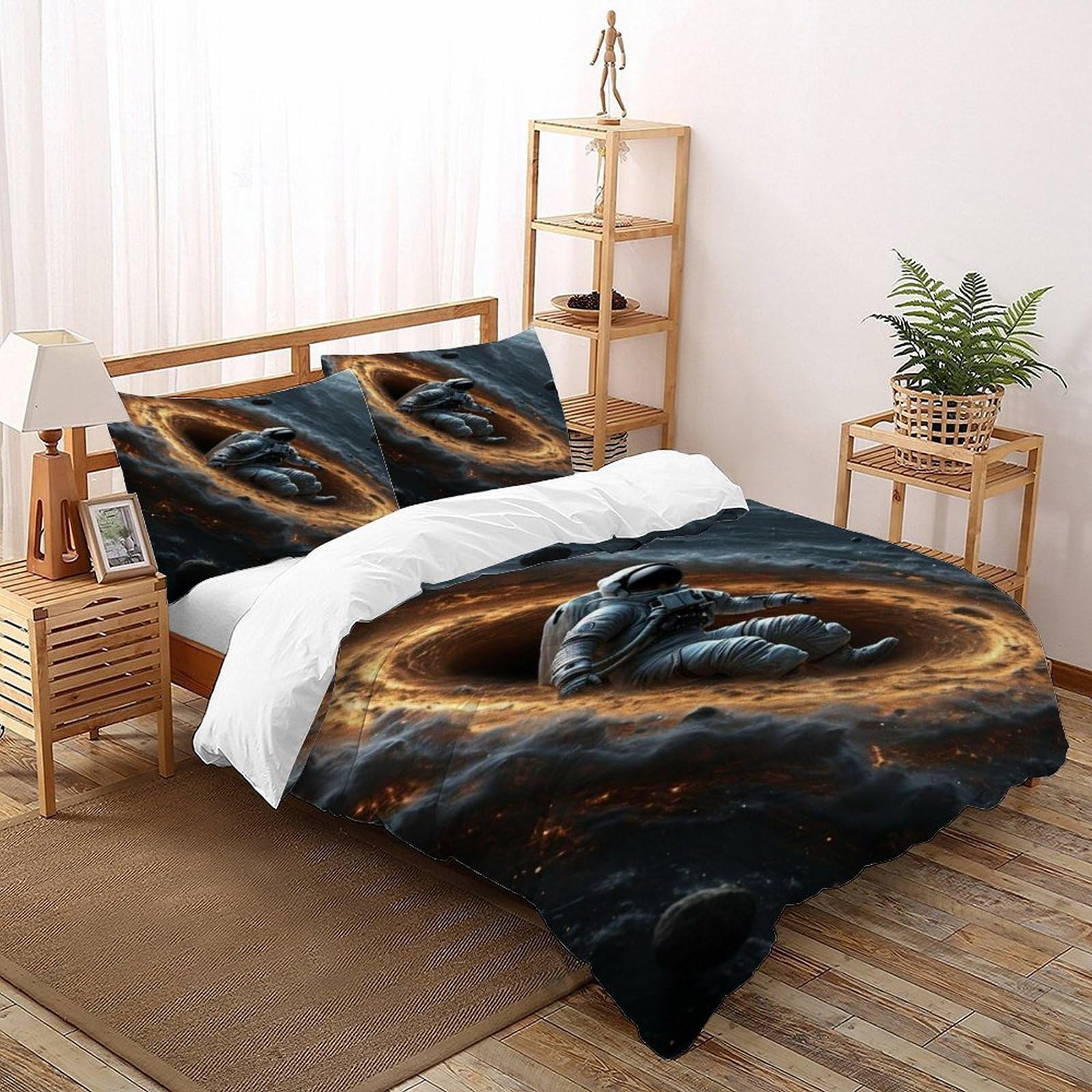 Parure de lit microfibre adulte avec fermeture éclair pour grand lit de 260x220cm