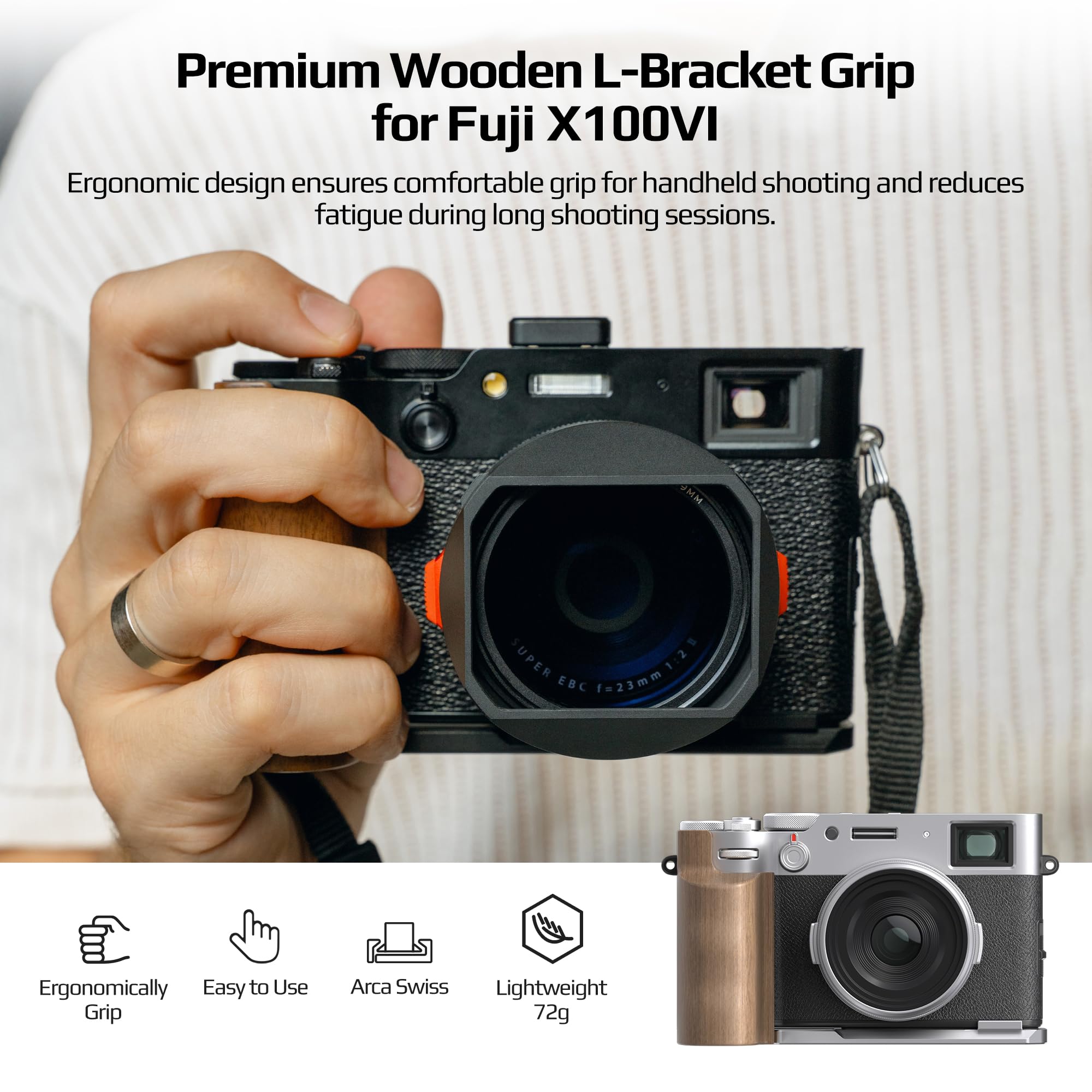 Amazon.com : FREEWELL Wooden L Bracket Handheld Grip for Fuji