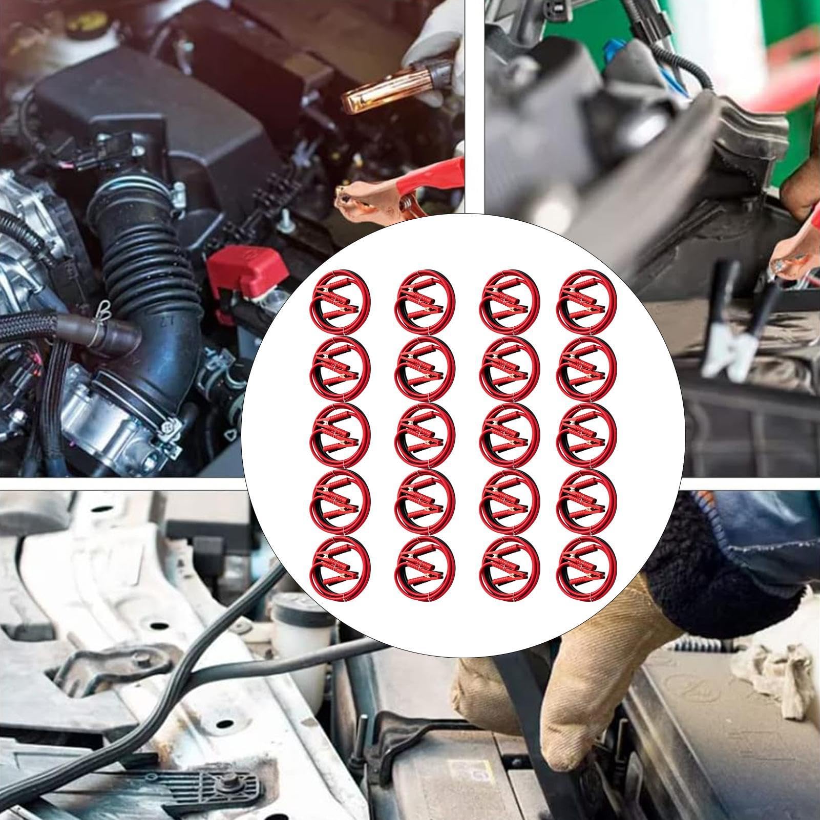 Generisch Automobil Batterie Starthilfekabel 20-teiliges Set | Starter-Booster-Klemmkabel Für Anhänger Limousine Lkw Suv Pickup Wohnmobil Zuhause Garage Und Werkstatt