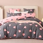 Couverture de couette pleine taille - Couverture de consolateur Bowknot noir & Ensemble de literie léger, housse de patch en microfibre avec fermeture à glissière et 2 Carcasses d'oreillers