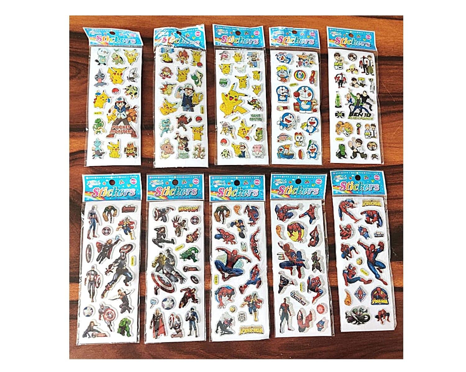 Stickers for Kids, 3D Puffy Stickers, Including Super Hero, Smiley, Letters, Flowers More, Toys & Games ((20 Sheets)