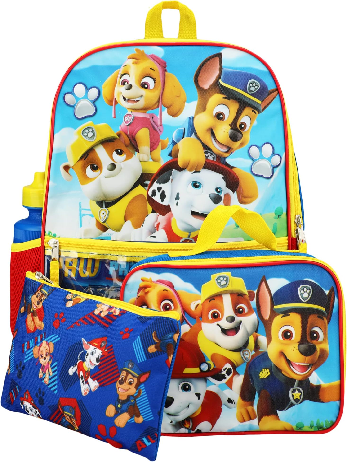 Paw Patrol Heroes Nickelodeon Cartoon 5-Piece Backpack Set