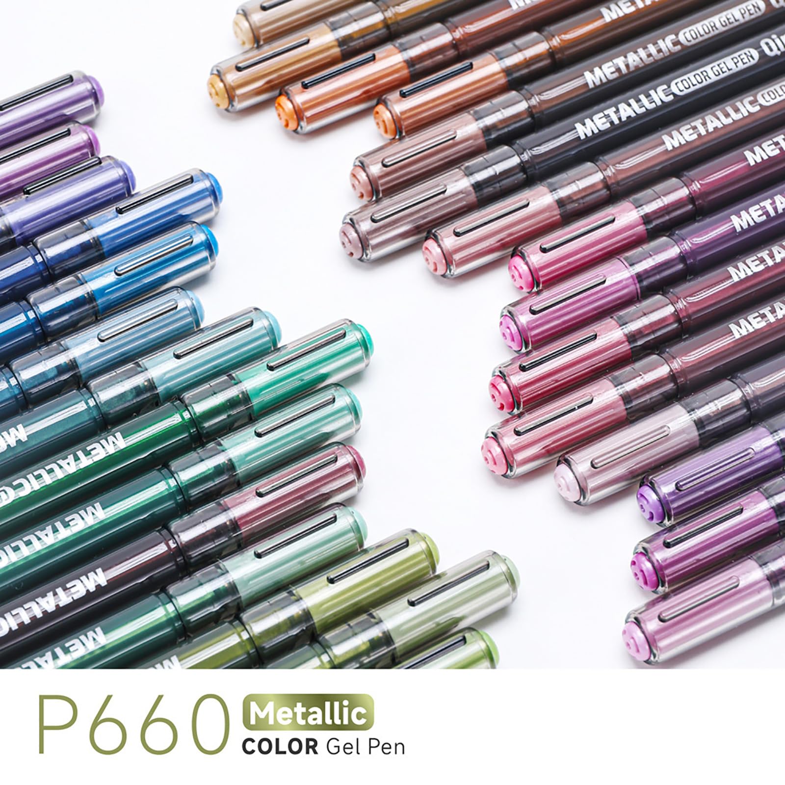 Bolígrafo de gel metálico multicolor de 48 colores para artistas, estudiantes, diarios, bocetos y proyectos de arte creativo, pincel de escritura a mano