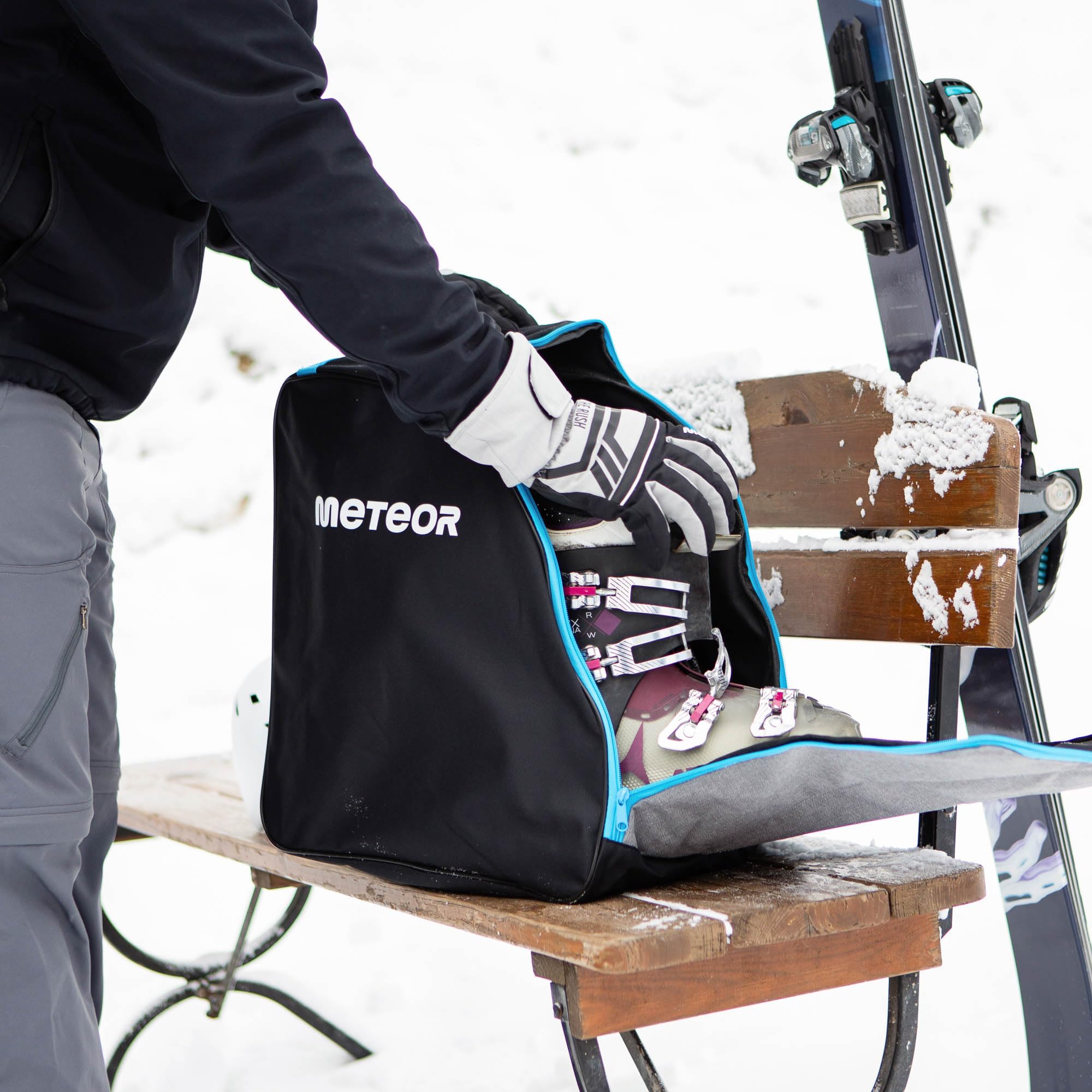 Skitasche Meteor Norse schwarz Schwarz | Sport  Wintersport  Überzüge für Schuhe, Ski und Snowboard
