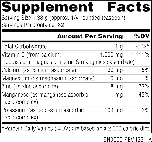 Miniatura 2 de Source Naturals Ultimate Ascorbate C Powder - Vitamina C - 1000 mg Apoya el sistema inmunológico - 4 oz