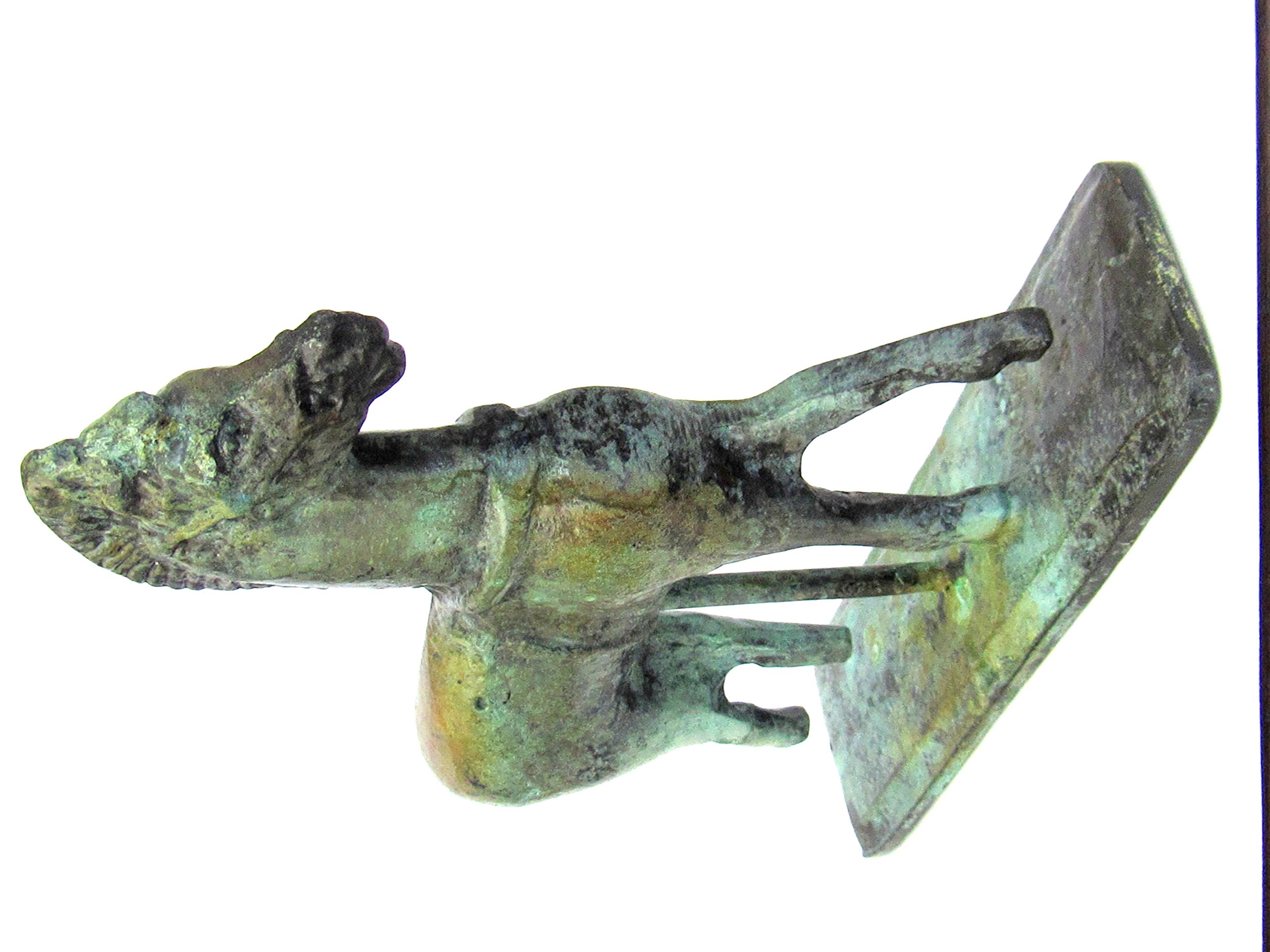 Statuette Cheval Bronze Antique Grec - Réplique Musée - 18x13 Cm - Fait Main En Grèce