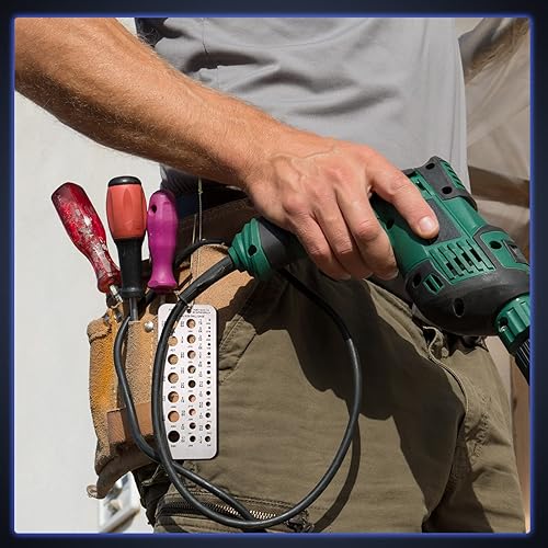 Miniatura 5 de 2 unidades de calibre de 24 brocas fraccionarias  Medidor de taladro de acero inoxidable con 29 agujeros para brocas de 116 a 12 pulgadas (plateado)