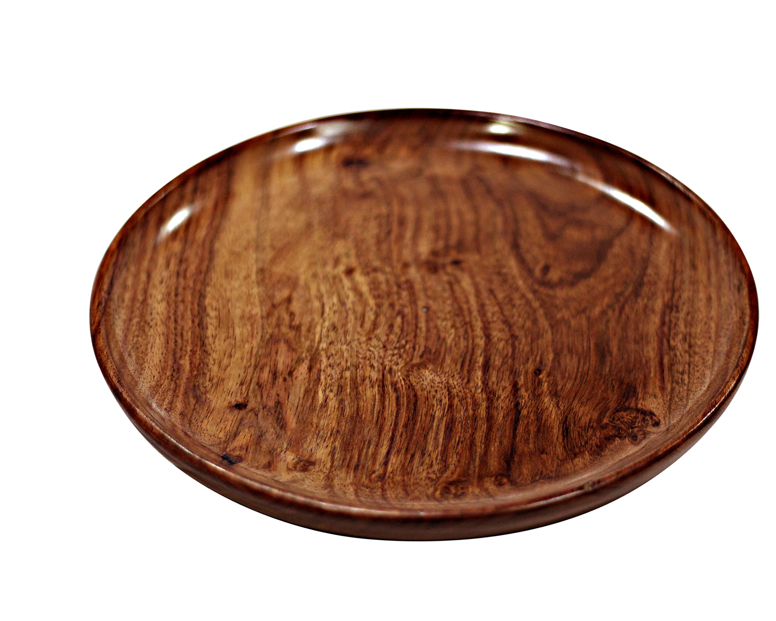 CRAFTCASTLE Handicrafts Beautiful Table Decor Round Shape Artistic Wooden Plate for Home and Kitchen 10x10 Inch Sheesham Wood Brown (Set of 1) (B0B47NJNG1) Amazon Price History, Amazon Price Tracker