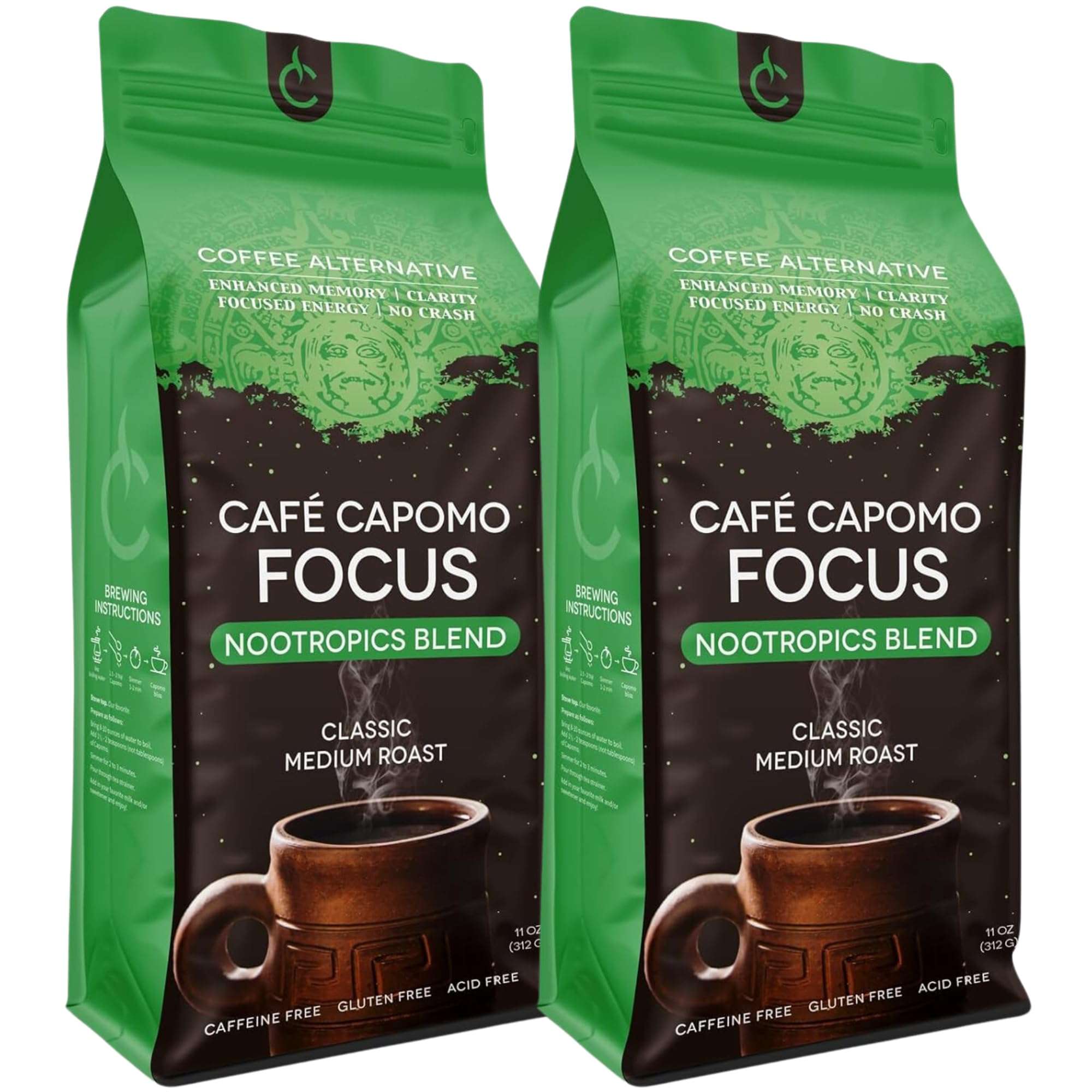 Amazon.com : Cafe Capomo Focus Nootropic Coffee Alternative