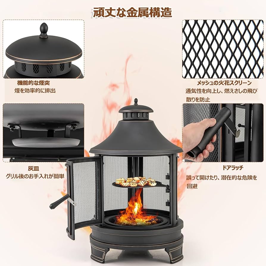 Amazon.co.jp: 薪ストーブ 薪ストーブ キャンプ 薪ストーブ