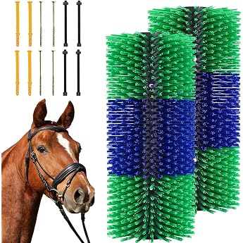 Scratching brush horses for livestock cow brush cattle scraper horse brush pack of 2 Mane Brush Root Brush for Horse Care Massage Brush to Relieve Itching for Pets Such as Cows Sheep