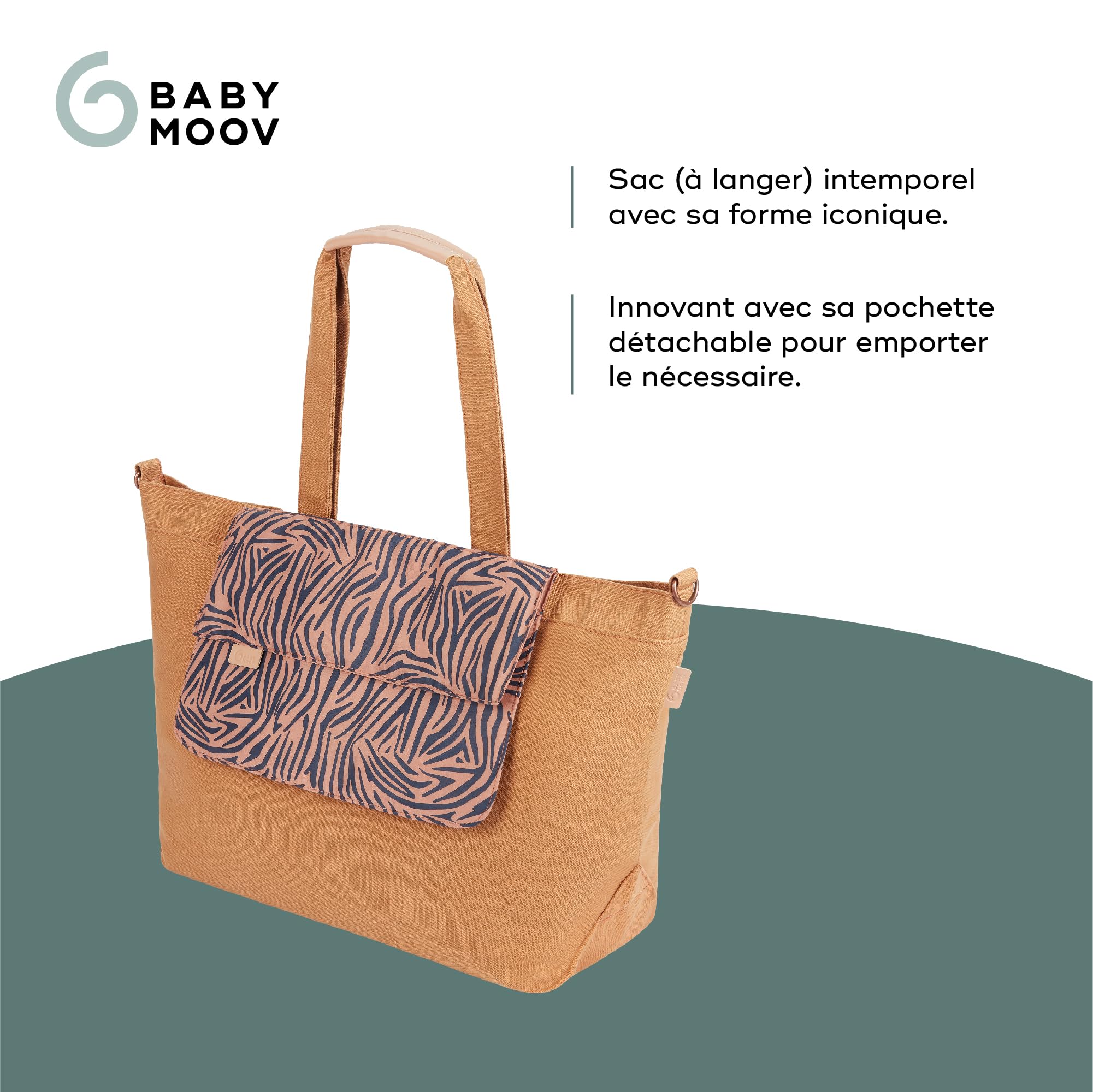 Babymoov Sac (à langer) Tote Bag, Sac Cabas Grand Format 40L, Multiusages, Nombreuses Poches, Matelas à Langer, Attaches Poussette, Bandoulière,Pochette Amovible