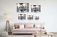 Vista 2 de SpiritualHands Póster de Lionel Messi, lienzo artístico de pared de Messi Argentina, carteles de fútbol de Leo Messi para dormitorio de niños