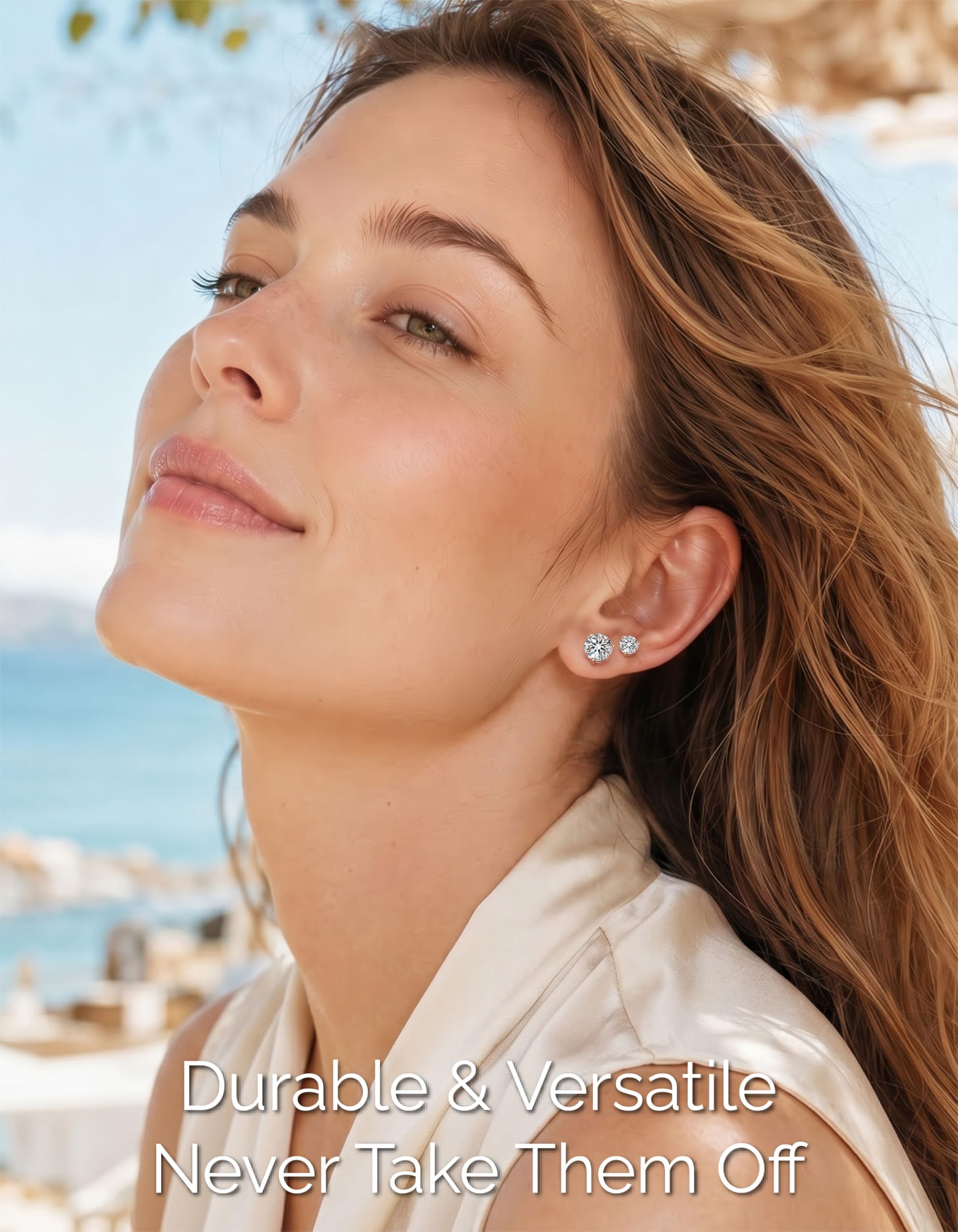 MomentWish Moissanite Ohrringe Silber 925 Stecker Diamant Ohrstecker Damen