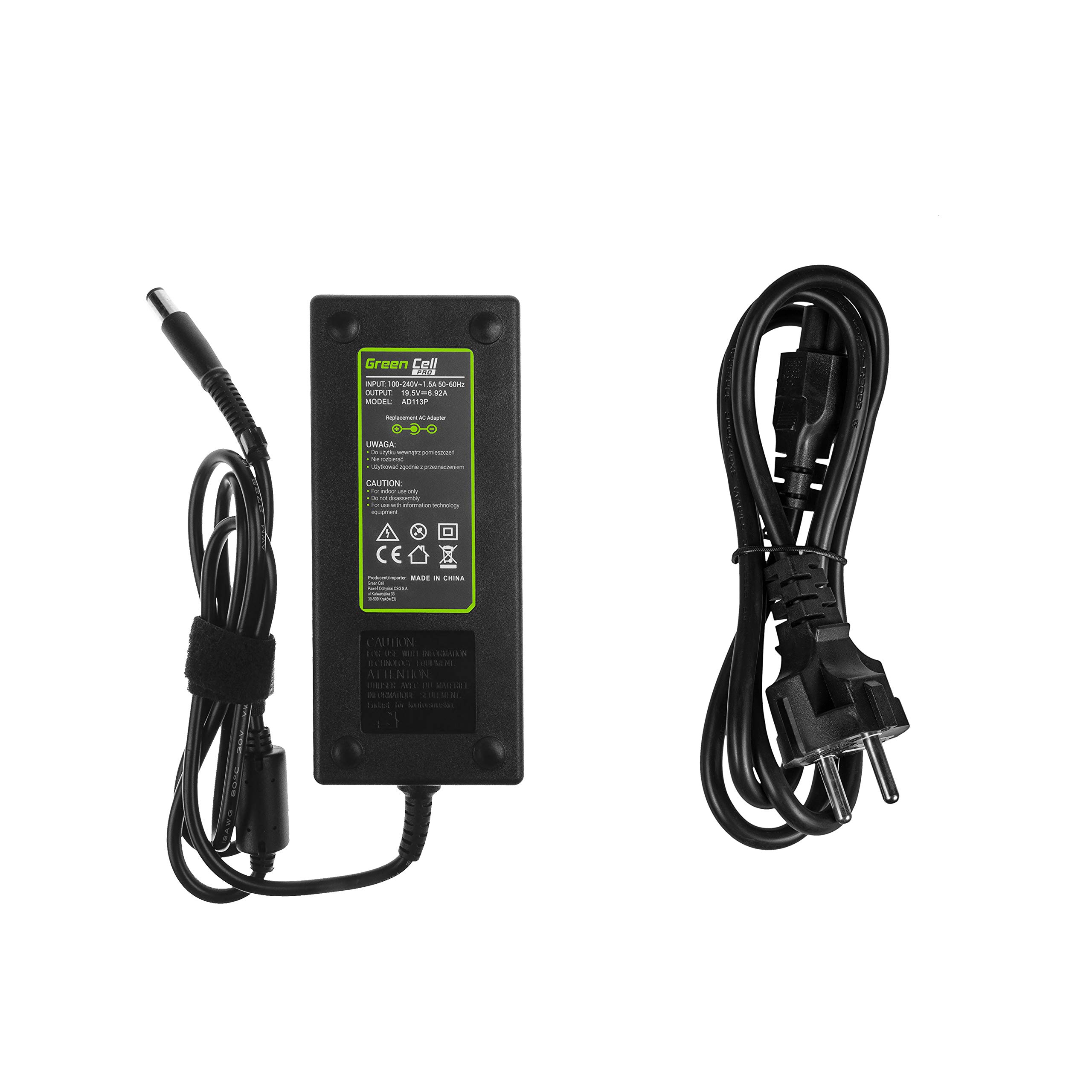 Caricabatterie Green Cell PRO 19.5V 6.92A 135W Per HP Compaq (6710b, 6715s, Nx6110, Nc6400, 6510b E Molti Altri)