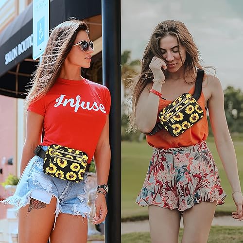 Miniatura 2 de Capolo - Riñonera para mujeres y hombres, bonita bolsa de cinturón con correa ajustable, impermeable, para viajes, entrenamiento, correr,