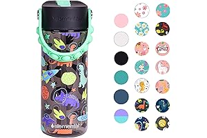 Elemental Leak Proof Water Bottles for Kids: Fun Water Bottle with Fidget Pop-It Handle