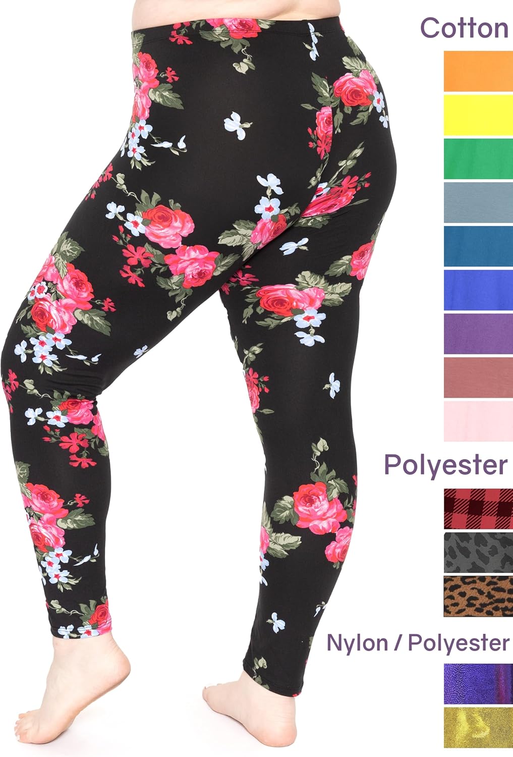 STRETCH IS COMFORT Women's and Plus Size Oh So Soft Full and Knee Length Leggings | Basic Essentials | Small to 7X