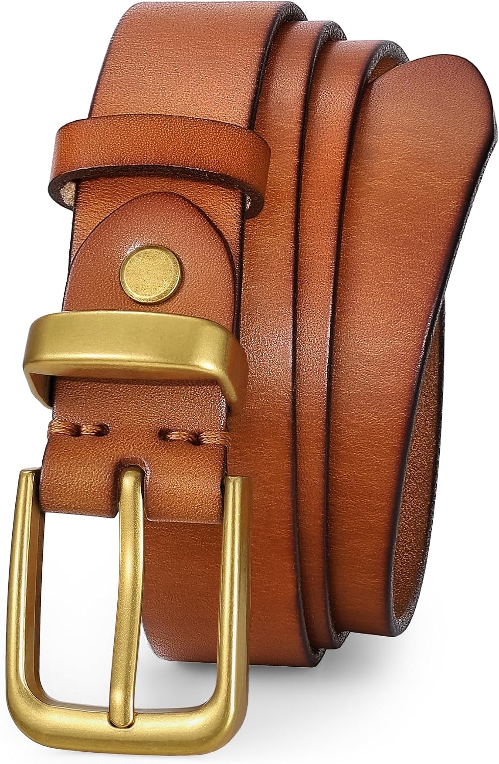 TRIWORKS Women Genuine Leather Belt for Jeans Full Grain Leather Belt