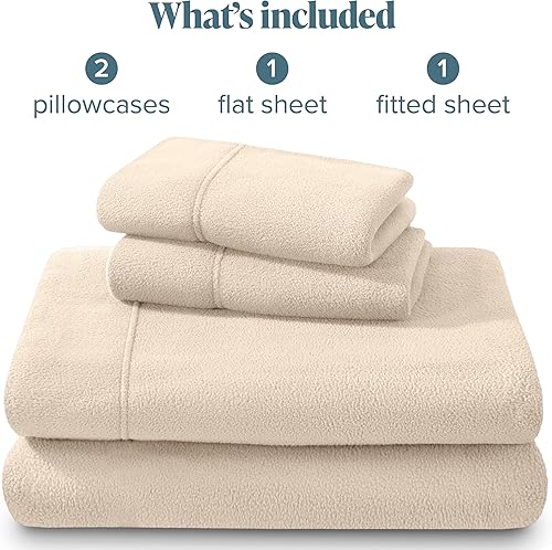 Miniatura 9 de Juego sábanas de cobija polar, Lana, Arena, Completo