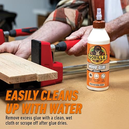 Miniatura 25 de Gorilla Pegamento para madera, proyectos de carpintería para interiores y exteriores, pintable, lijable, resistente a la humedad, sujeción