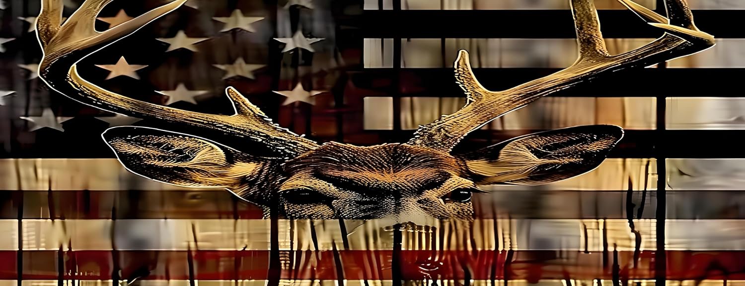 Large Gaming Mouse pad,Wood Grain American Flag Hunting Deer Anti Slip Rubber Base Mouse pad, Suitable for Computer, Laptop, Office Desk Accessories 8 81NvdbeQQJL. AC SL1500