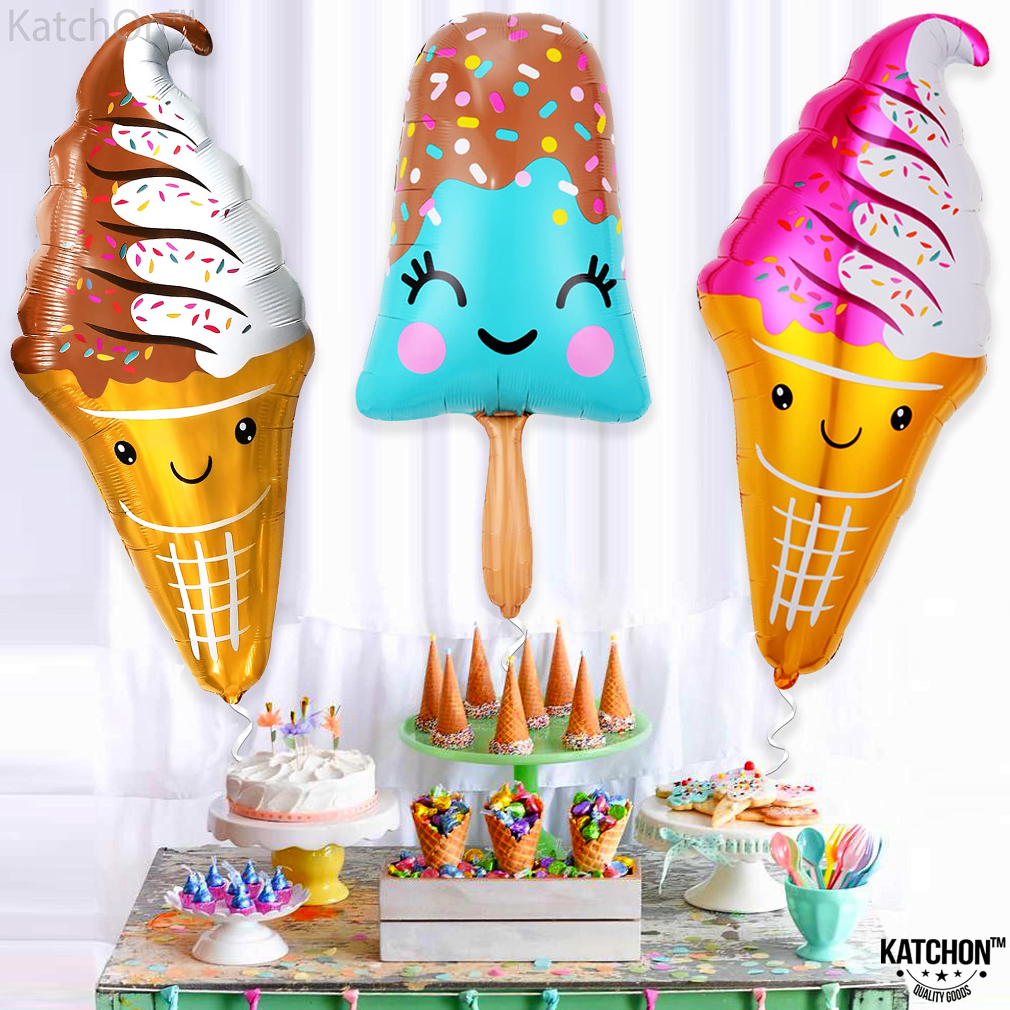 Giant, 39 Inch Ice Cream Balloon Ice Cream Party Decorations