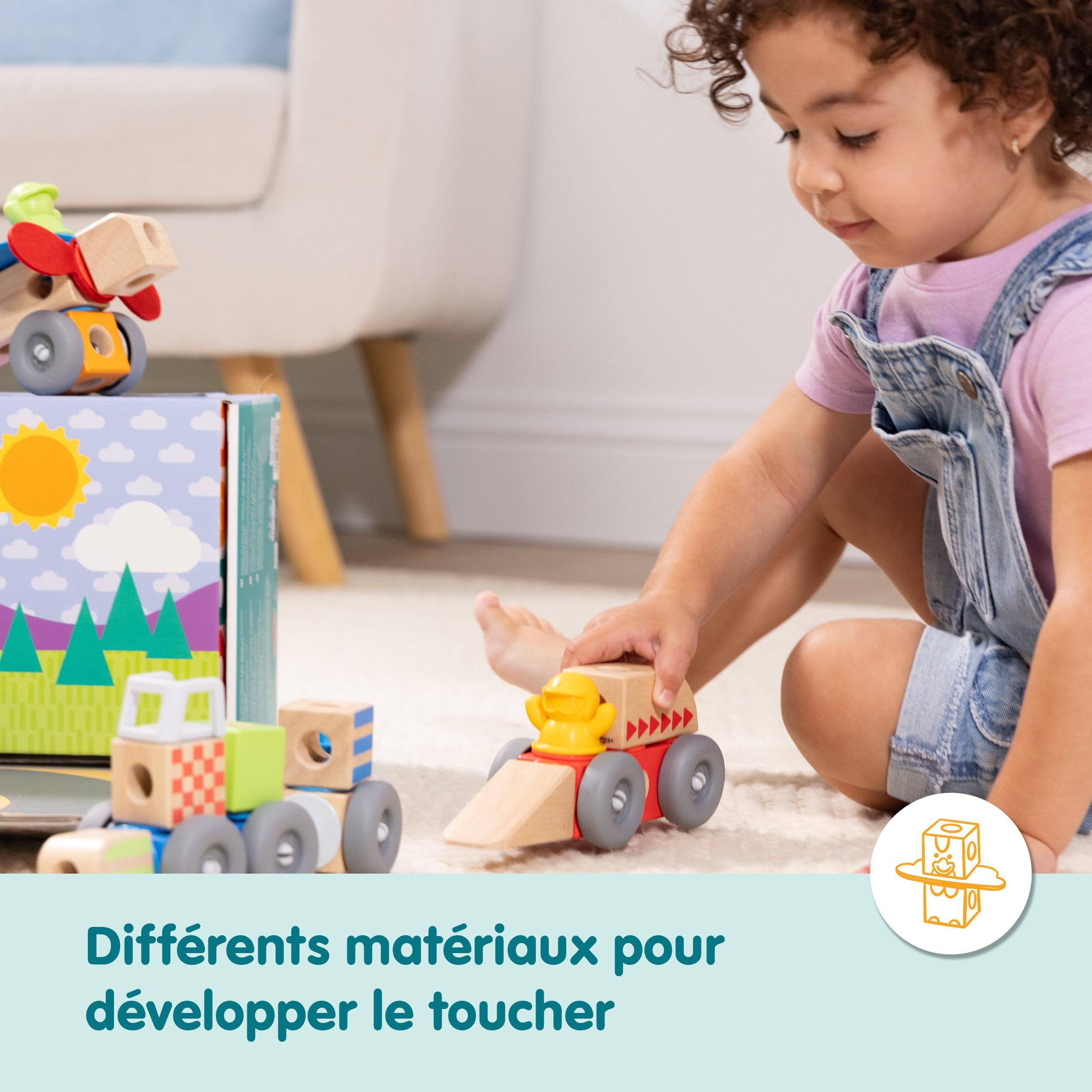 Melissa & Doug - Blockables - Véhicules 54 Pièces - Puzzle Enfant - Jeu Montessori - Jouet En Bois - Jouet D'Activité, De Développement Et Apprentissage - Cadeau Enfant 2 Ans Et + -