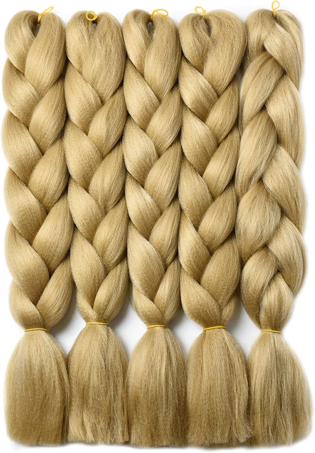 Yamel Braiding Hair Wigs Box Braiding Hair for Black Women 24 Inch Long Jumbo Braiding Hair Ash Blonde