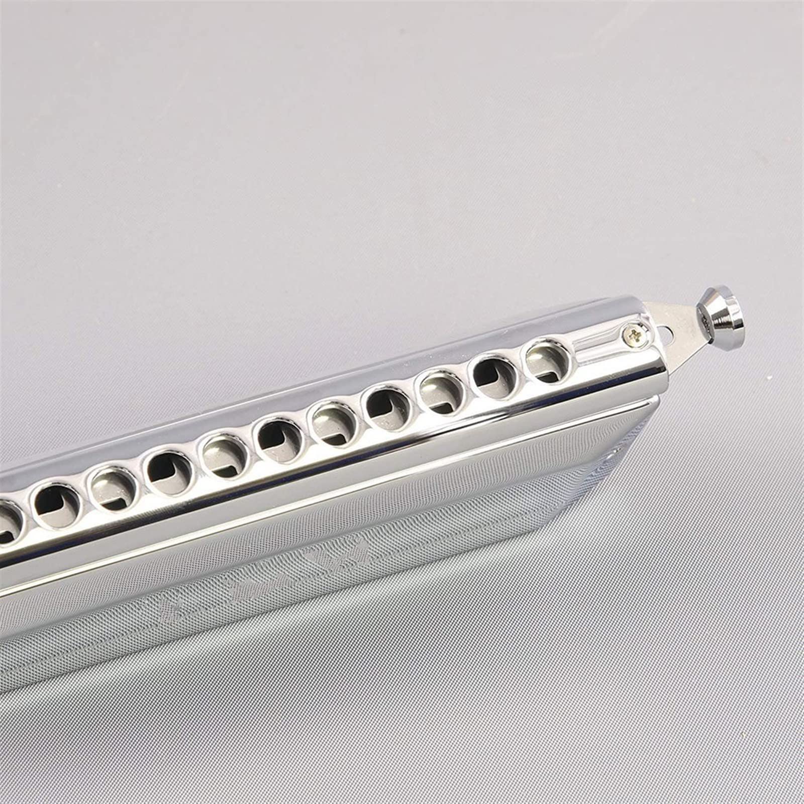 Armonica A Bocca Professionale Chiave per Armonica Cromatica di C 48 Ance in Ottone 12 Fori Strumenti Musicali per Armonica Professionale