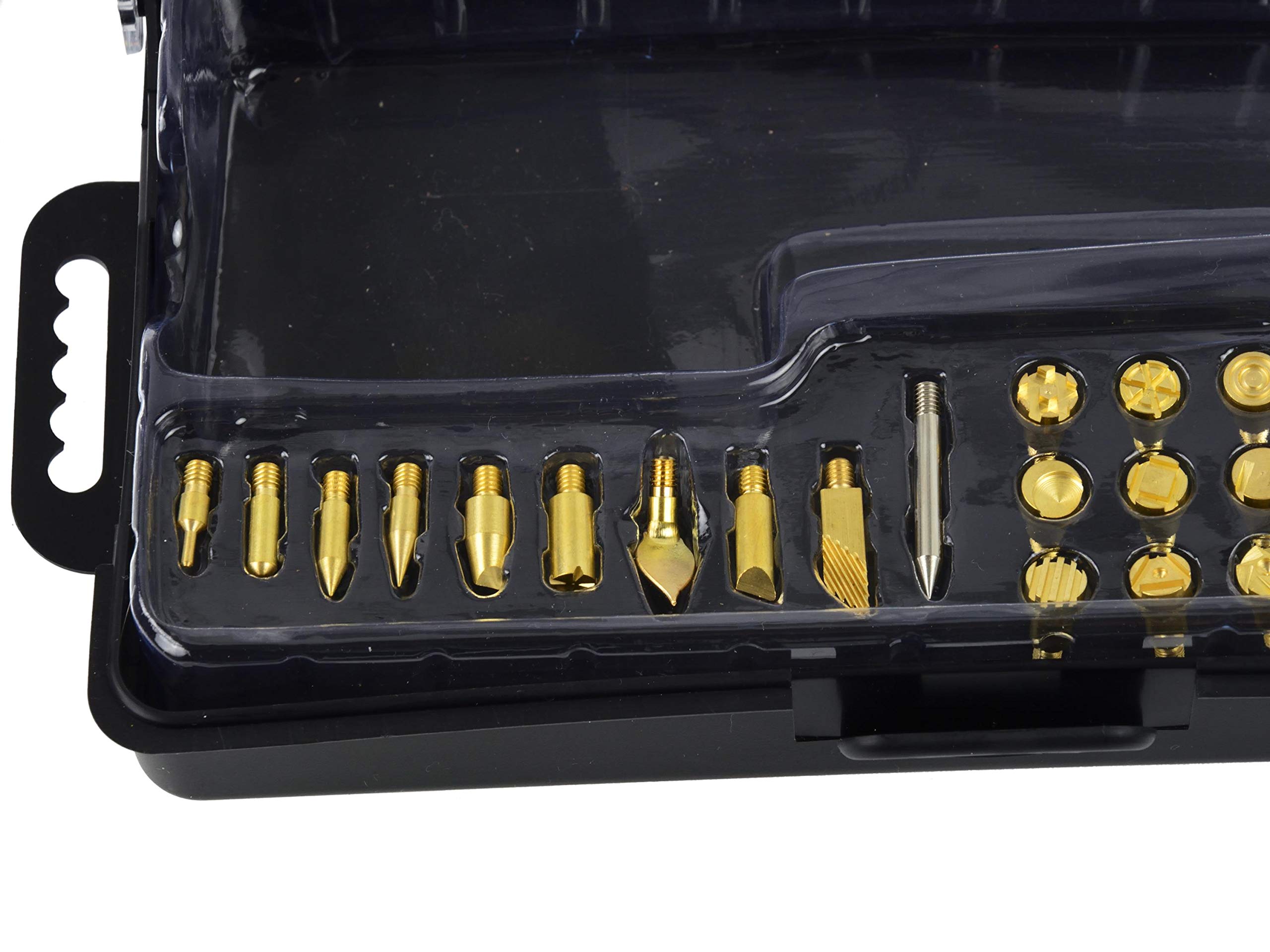 BSD Kit Pirograbador de Madera - Soldador de Pirograbado de Madera, Soldador Pirografo Eléctrico, Herramienta de Pirograbado de Madera y Cuero- 23 piezas