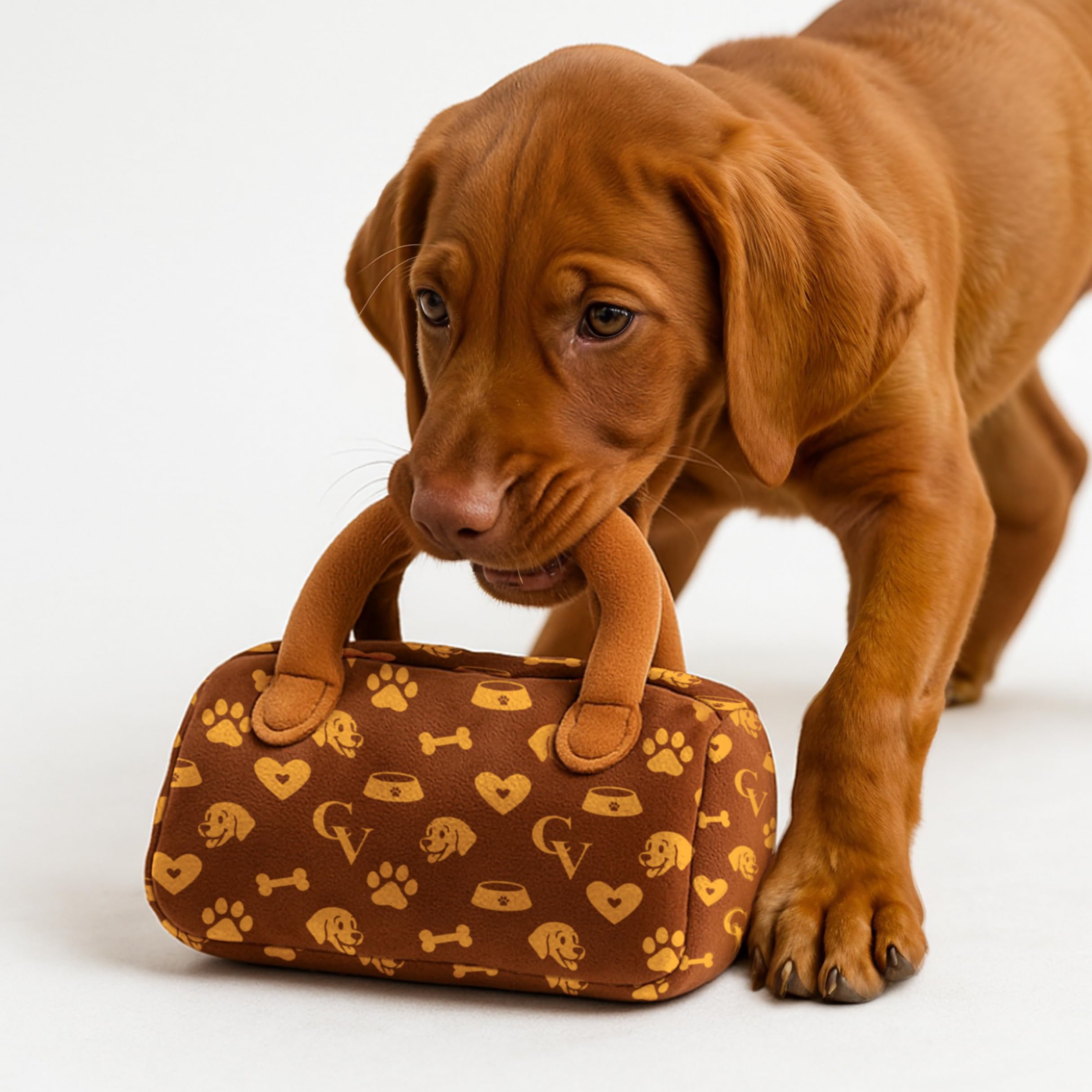 Fresh Memes Designer Dog Toy | Funny Novelty Squeaky Chew Toy for Pets | Unique Gift for Dog Owners (Medium, ChewyV)