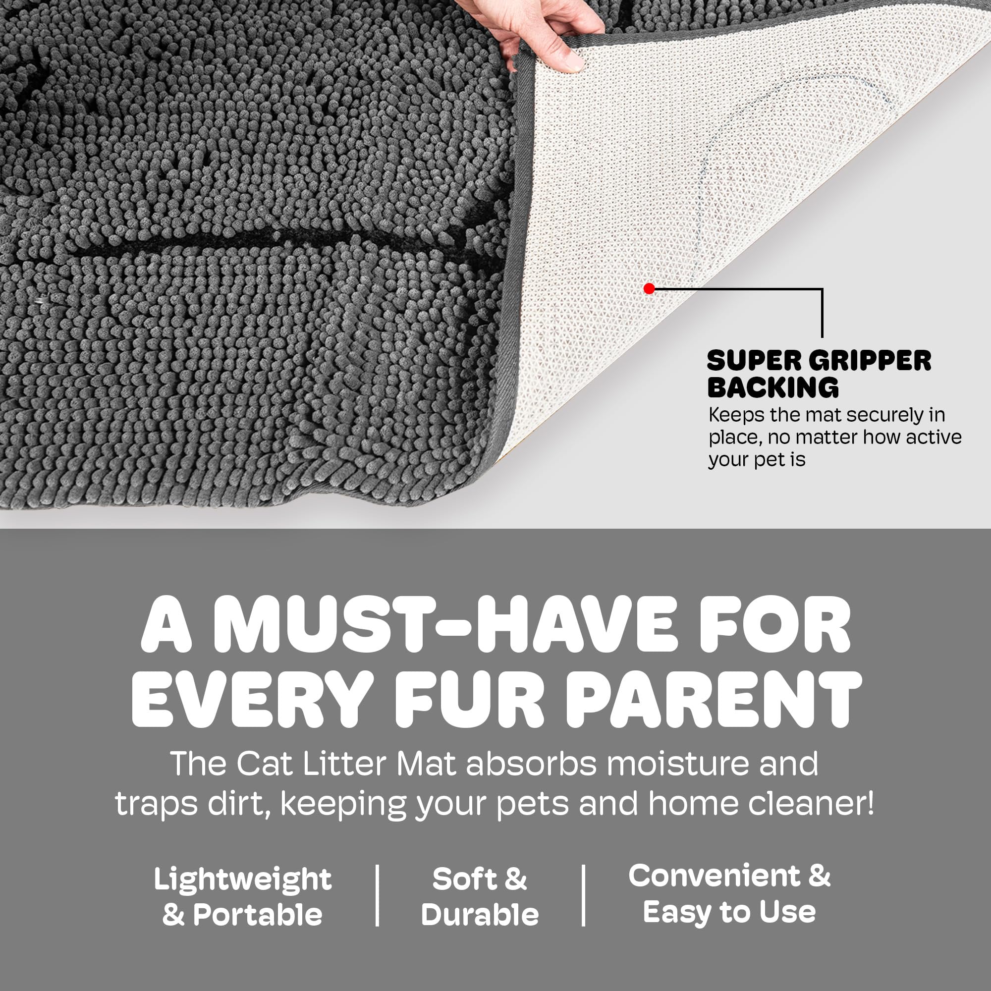 Dog Gone Smart - Cat Litter Mat 88 x 66 cm Gris - (775.8100)