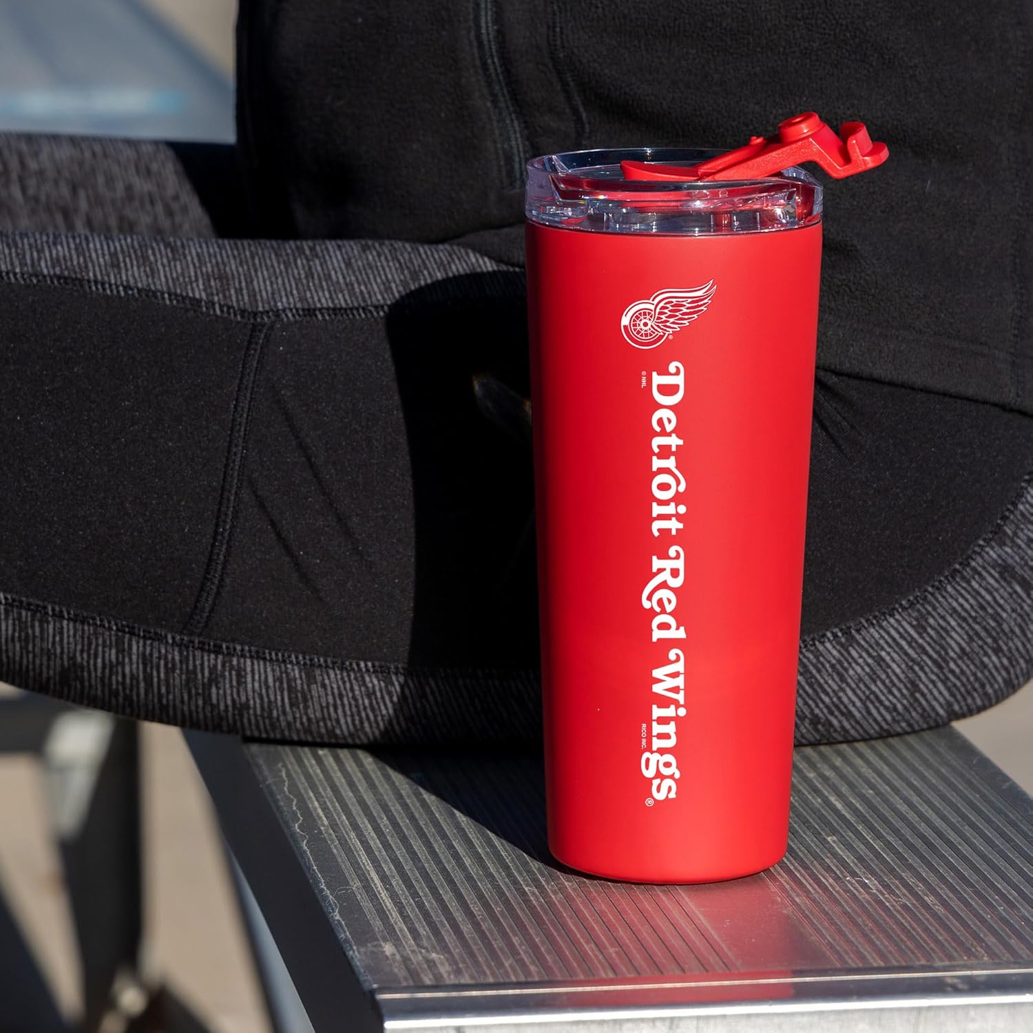 Rico Industries NHL Hockey 24oz Stainless Steel Tumbler with Lid and Dual Functioning Lid - Image 2