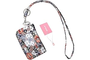 Vera Bradley Card Holder ID Case Badge Neck Strap Lanyard