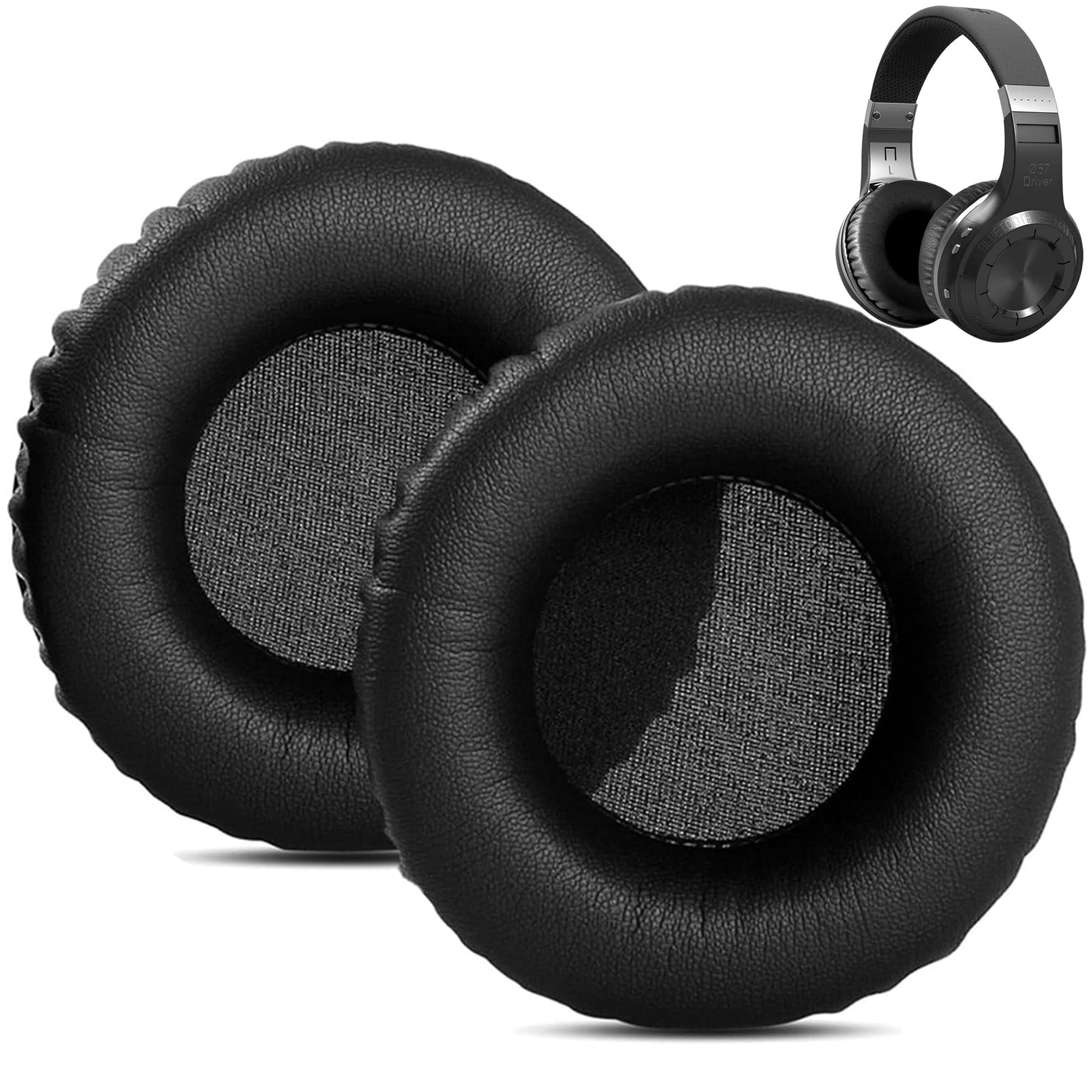 H+ Turbine H + Turbine Headphone Premium Protein Leather Replacement Earpads Compatible with Bluedio H+ Turbine H + Turbine Headphone Earpads Cushion