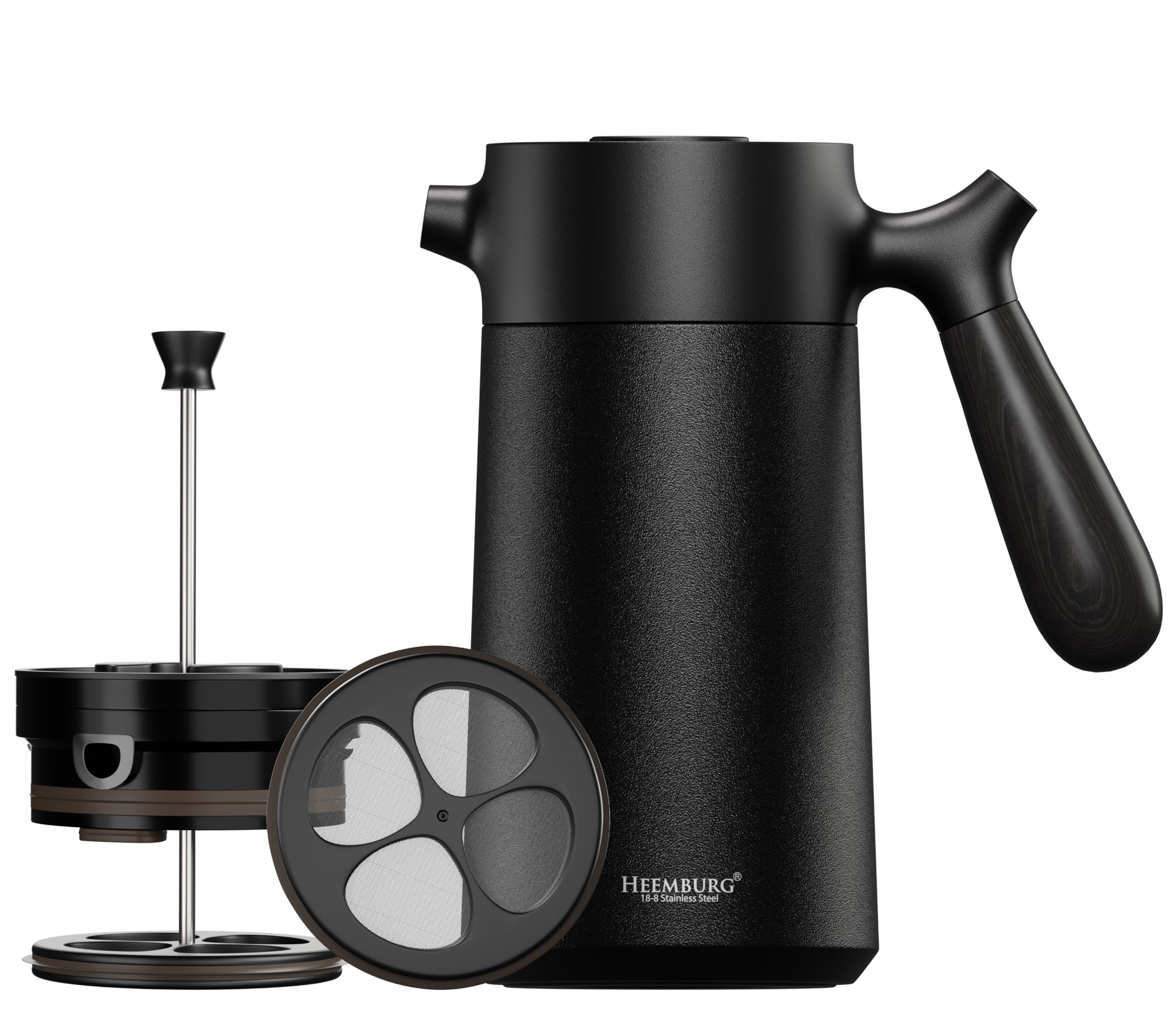 French Press Thermal Coffee Maker Cafetiere Thermo Double Wall Insulated Vacuum Stainless Steel Manual Brewer