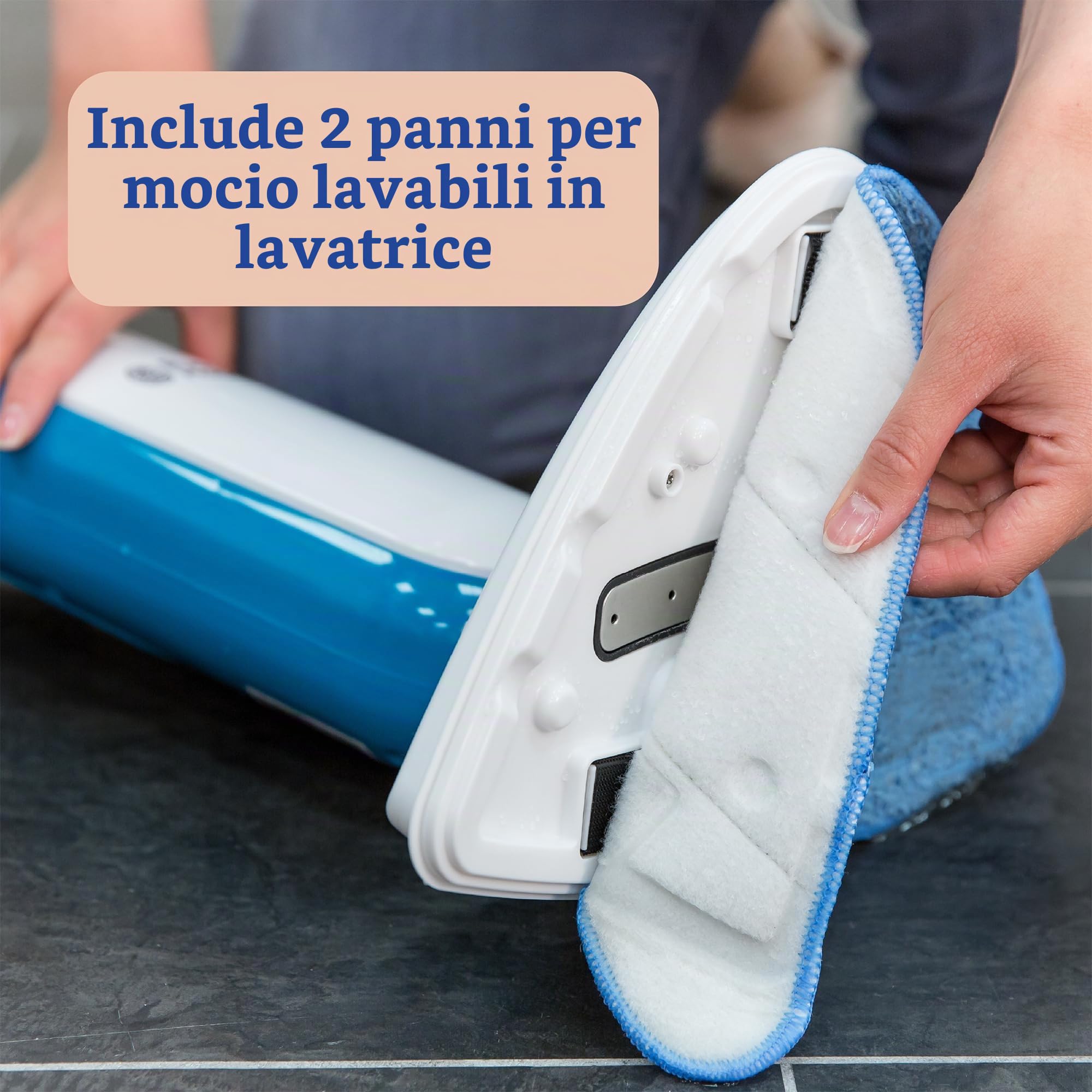 Russell Hobbs RHSM1001-G Steam and Clean Steam Mop White & Aqua - 2 anni di garanzia gratuita