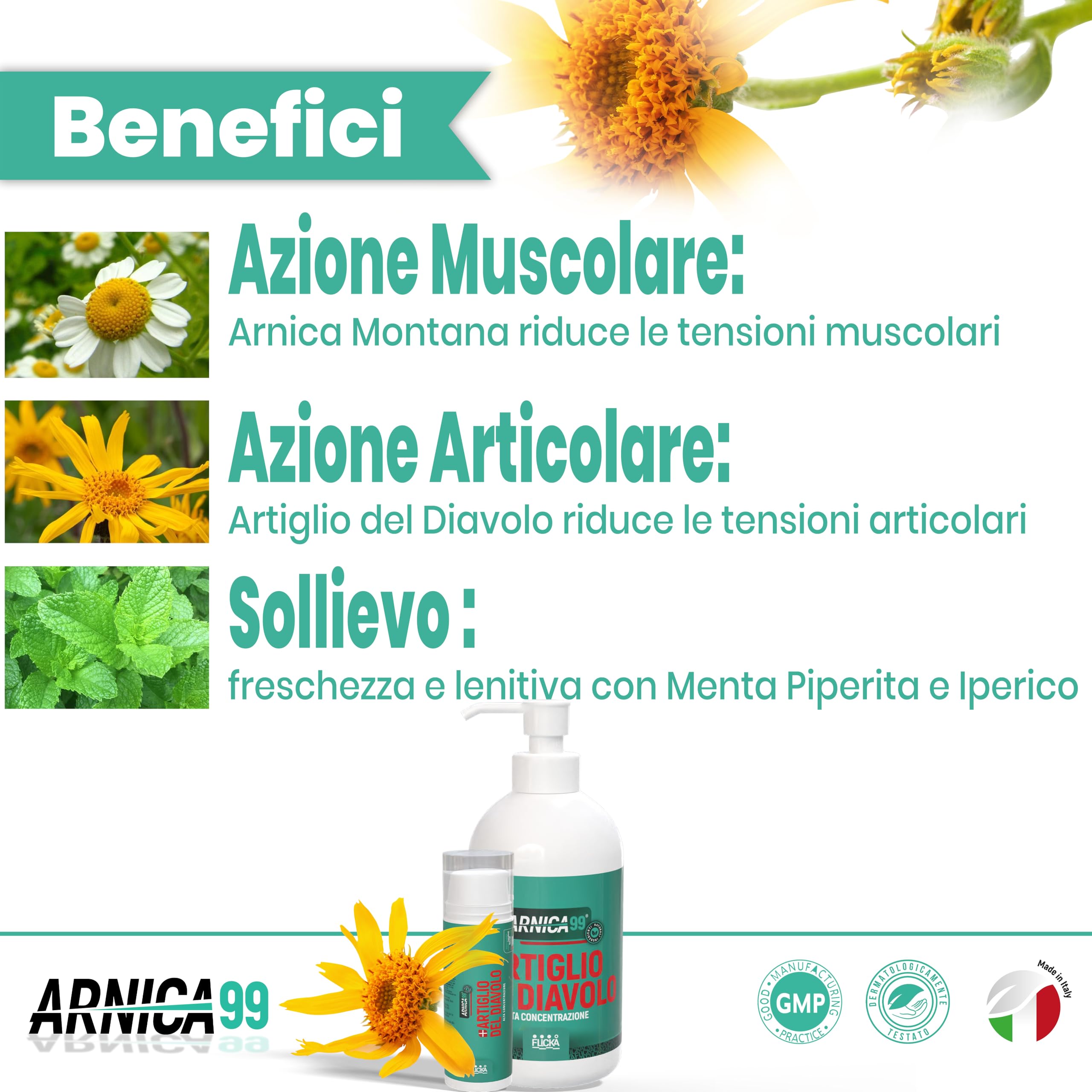 CREMA ARNICA e ARTIGLIO DEL DIAVOLO Gel Forte Arnica per Cavalli uso umano, crema riscaldante muscoli sportiva pomata forte Azione rapida 100% Naturale Italiana