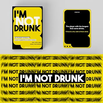 I'm NOT Drunk - Party Drinking Game for Game Nights - 21st Birthday Gift & Bachelorette Party Game with 55 Amusing Cards - Hilarious Unforgettable Drinking Card Game - Get The Party Started