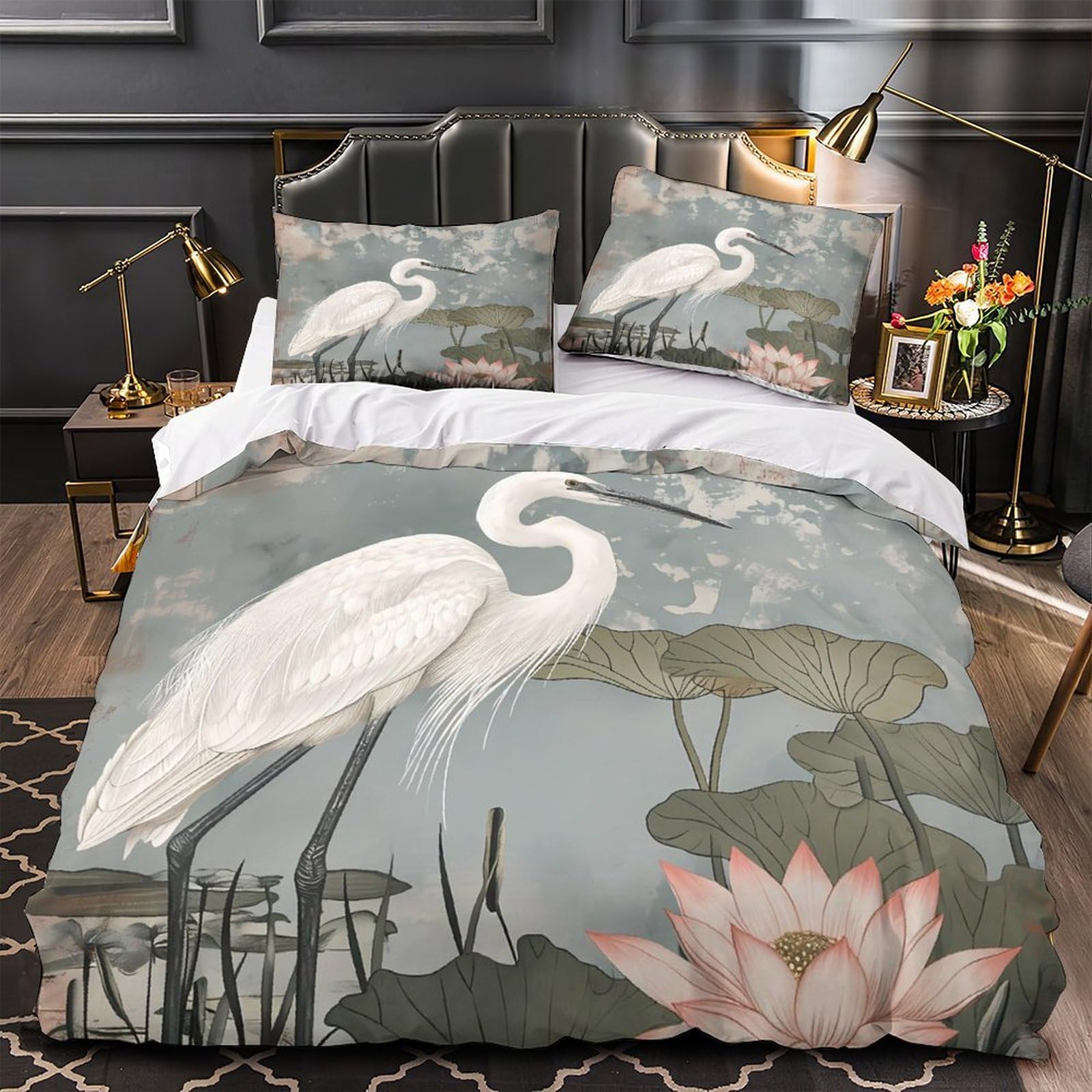 Housse de couette 135x200cm aquarelle pour une chambre zen et cosy